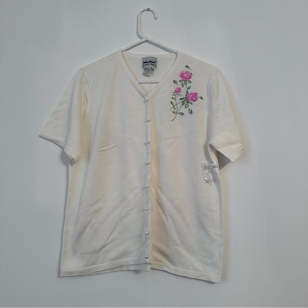 Vintage Anthony Richards Embroidered Floral Cardigan